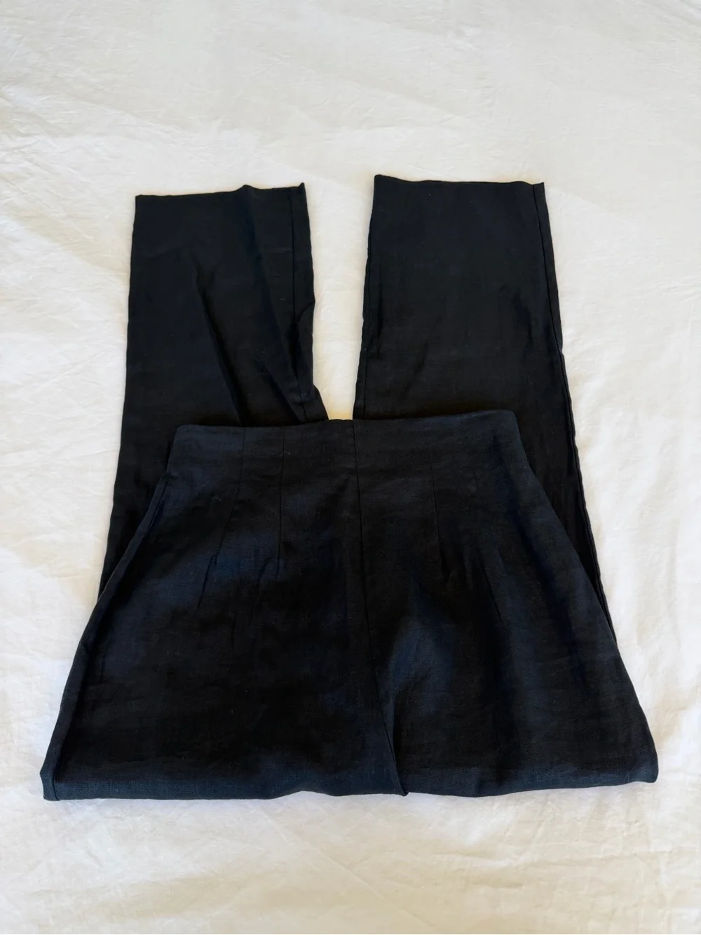 Reformation High Rise Black 100% Linen Pants